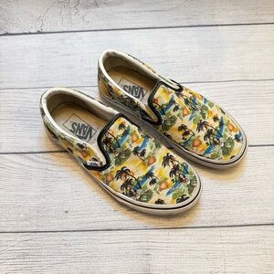 Vans Women’s Palm Tree Print Slip-On Sneakers